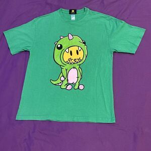 Drew House Dino‎ T Shirt Men’s Size Small Green Justin Bieber Made USA Oversized